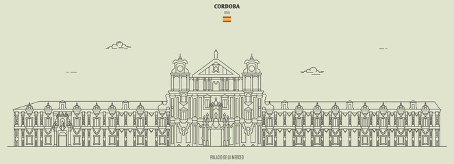Palacio de la Merced in Cordoba, Spain. Landmark icon