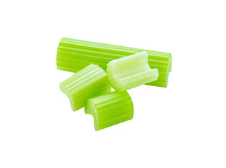 fresh celery on white background
