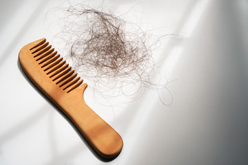 wooden comb and hair fall or hair loss which is serious health problem