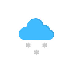 Cloud snow snowflakes icon. Simple line, outline vector of two color weather icons for ui and ux, website or mobile application