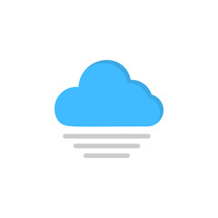 Cloud fog icon. Simple line, outline vector of two color weather icons for ui and ux, website or mobile application