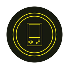 vector icon of portable video game console symbol formed with simple shapes