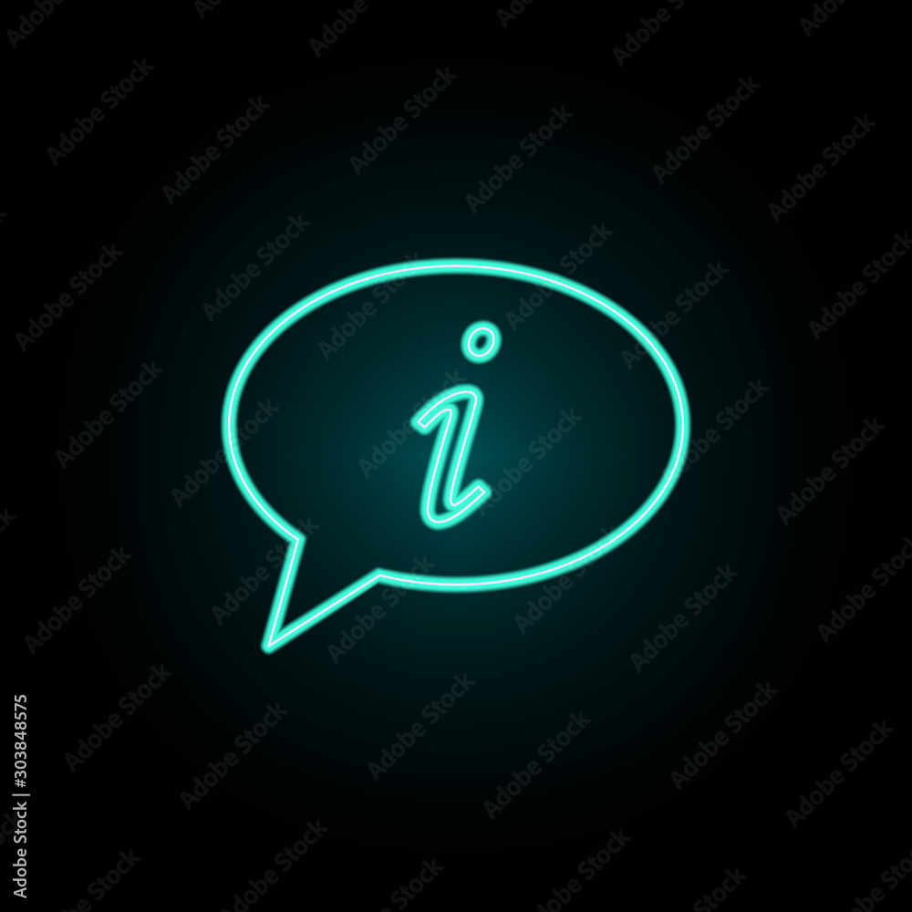 Poster communication with information neon icon. simple thin line, outline vector of web icons for ui and u