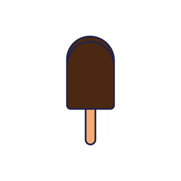 delicious ice cream stick isolated icon