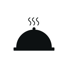 vector food tray symbol icon formed with simple shapes