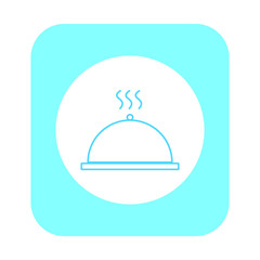 vector food tray symbol icon formed with simple shapes
