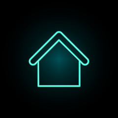 Fototapeta na wymiar House neon icon. Simple thin line, outline vector of web icons for ui and ux, website or mobile application