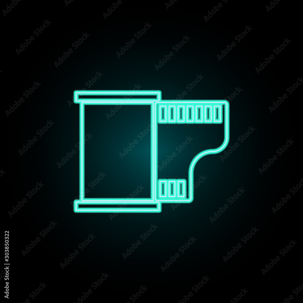 Aufkleber camera roll neon icon. simple thin line, outline vector of web icons for ui and ux, website or mobil