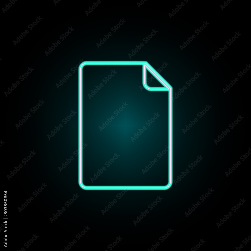 Poster paper neon icon. simple thin line, outline vector of web icons for ui and ux, website or mobile appl