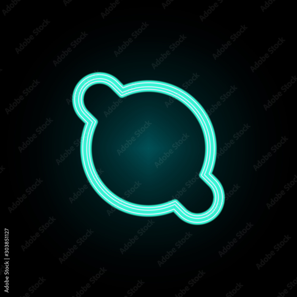 Poster communication program neon icon. simple thin line, outline vector of web icons for ui and ux, websit