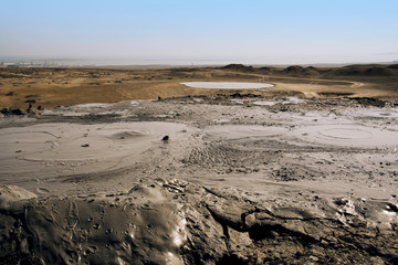Mud volcanoes of Gobustan, Azerbaijan.