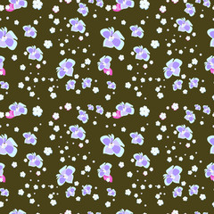 Fototapeta na wymiar Seamless pattern of flowers of plumeria . Vector illustration