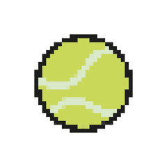 Obraz premium tennis ball 8 bits pixelated style icon