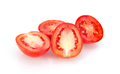 tomatoes on white background