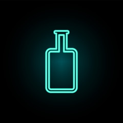 Bottle neon icon. Simple thin line, outline vector of web icons for ui and ux, website or mobile application