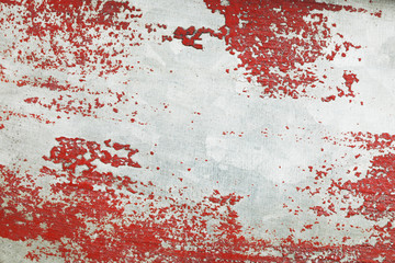 white & red grunge background. shabby red paint.  dissection aging.  texture for your design.