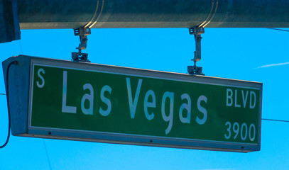 Street sign Las Vegas Boulevard in Las Vegas