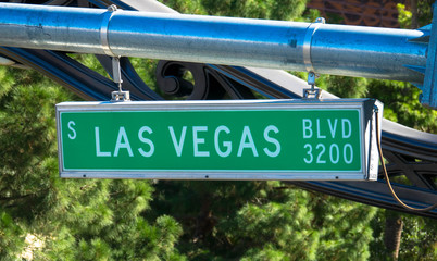 Straßenschild: Las Vegas Bolevard, Nevada