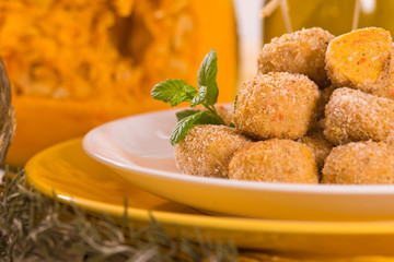 Pumpkin chicken meatballs.