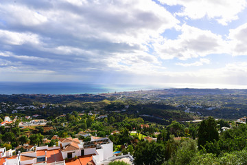 Fototapeta premium Weiße Stadt Andalusien - Mijas