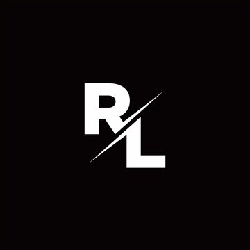 RL Logo Letter Monogram Slash with Modern logo designs template