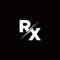 RX Logo Letter Monogram Slash with Modern logo designs template - obrazy, fototapety, plakaty