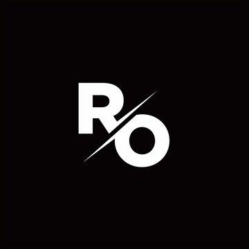 RO Logo Letter Monogram Slash with Modern logo designs template