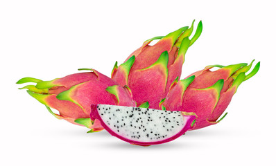 Dragon fruit isolated on white background