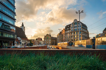 WROCLAW, POLAND - October 31, 2019: Street view of Old Town, wroclaw, Poland