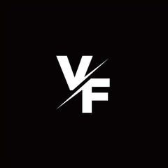 VF Logo Letter Monogram Slash with Modern logo designs template