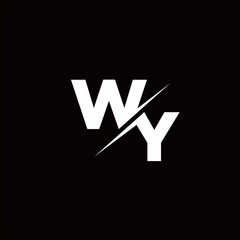 WY Logo Letter Monogram Slash with Modern logo designs template