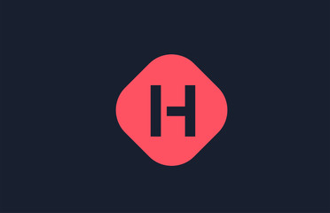 letter H alphabet icon logo shape for business company design