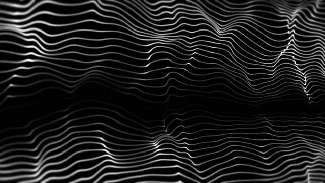 White Stripes Animation- Seamless Loop.Abstract elegant wave shape pattern 4K
