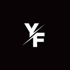 YF Logo Letter Monogram Slash with Modern logo designs template