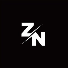 ZN Logo Letter Monogram Slash with Modern logo designs template