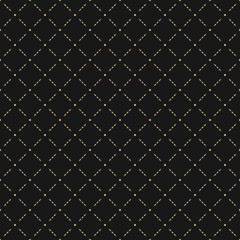 Luxury vector texture. Gold and black abstract geometric seamless pattern