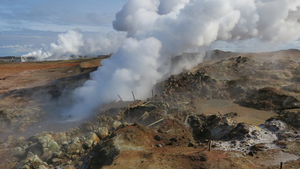 Gunnuhver geothermal, hot springs and the mud pool