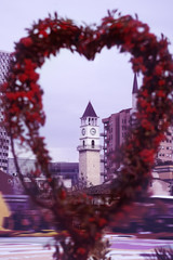 Obraz premium Tirana's landmark central sight is the Clock Tower from 1822
