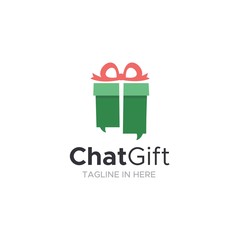 Chat Gift Modern and Simple Logo Design Tamplate