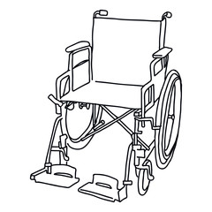 sketch of chair, wheelchair 