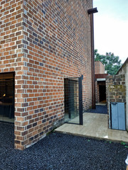 Perspective of bricks expose facade