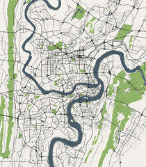 map of the city of Chongqing, China