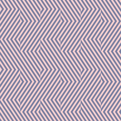 Vector geometric lines seamless pattern, chevron, zigzag. Pink and blue color