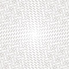 Vector geometric halftone seamless pattern with mesh, radial transition effect
