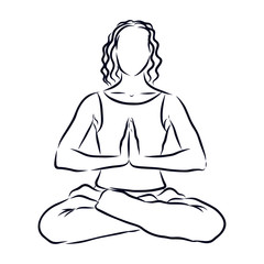 woman meditating in lotus pose