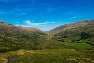 Through the scenic valleys and Mountains in Cumbra, Lake District
