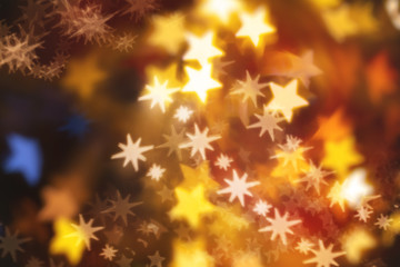Abstract of delightful bokeh. Merry Christmas and happy holidays concept background.