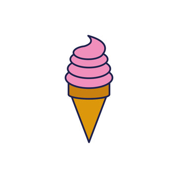 delicious ice cream isolated icon