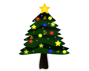 christmas tree on white background