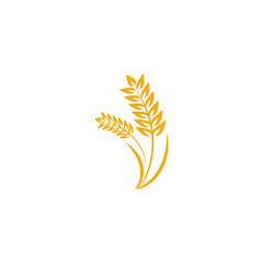 Agriculture Wheat logo template vector icon design